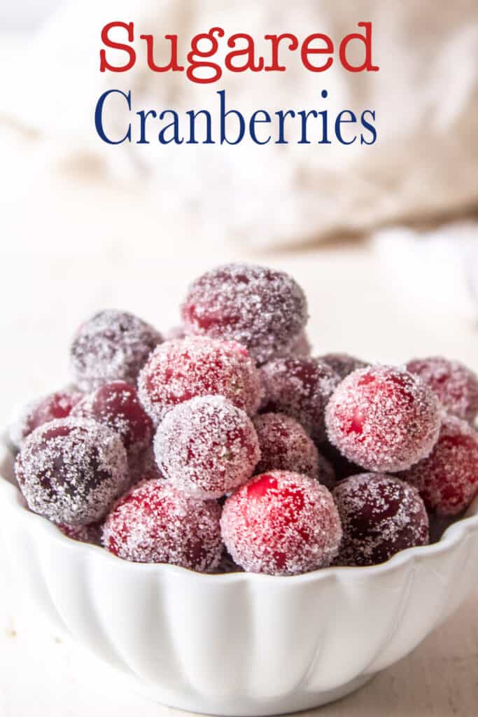 Sugared berries in a bowl.