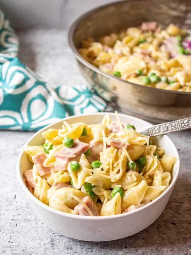 Pasta Ham and Peas