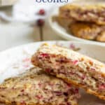 Scones with bits of cranberries.