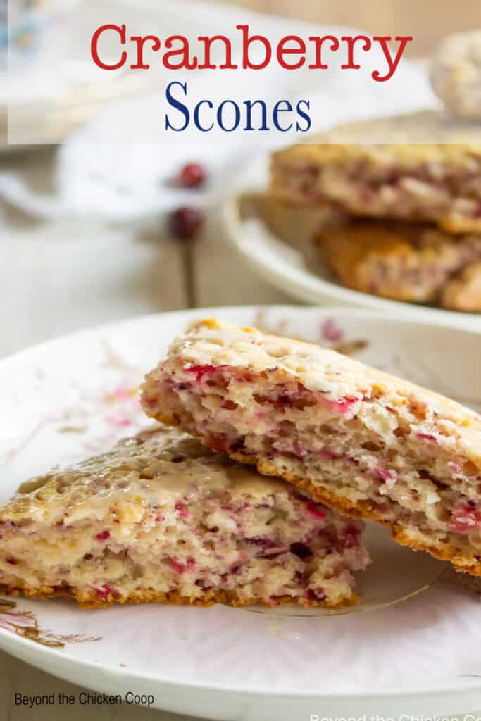 Scones with bits of cranberries.