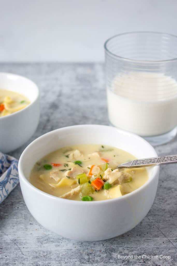 Creamy Chicken Noodle Soup - Beyond The Chicken Coop