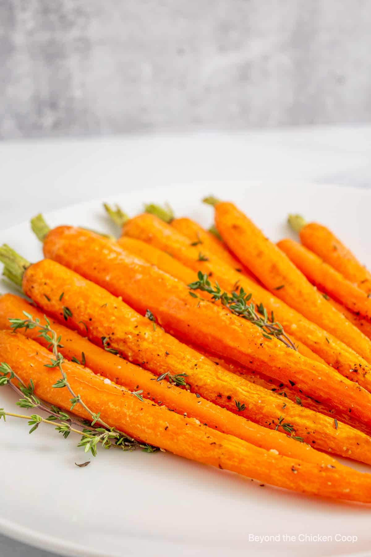 Carrots topped with herbs.