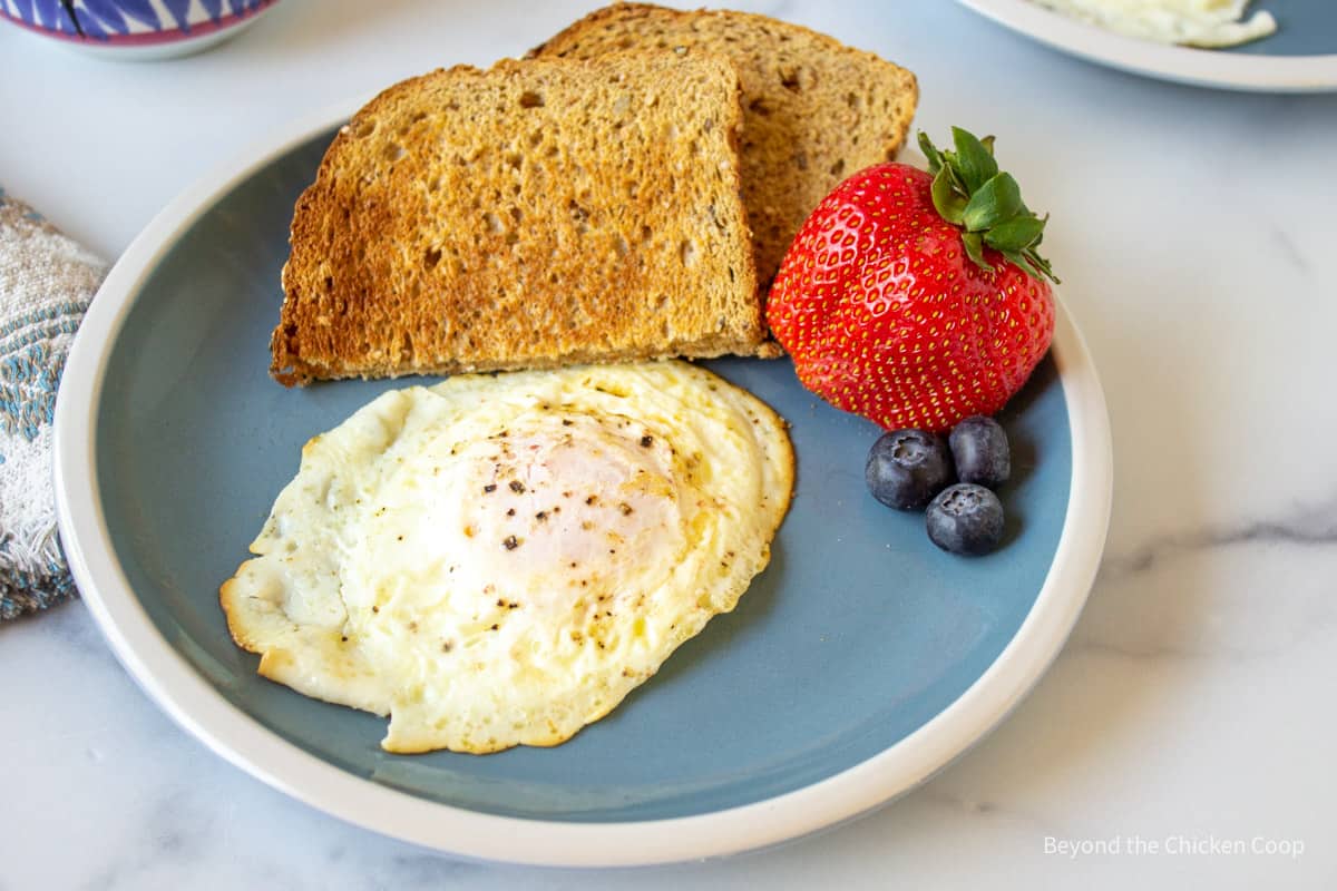 An egg that has been fried on both sides.