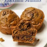 Muffins on a white plate.