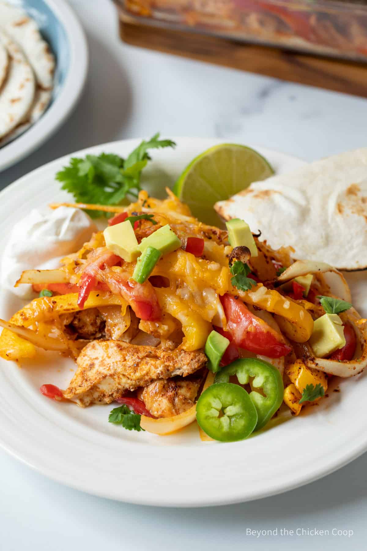 Fajita seasoning on a fajita casserole. 