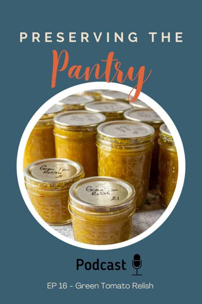 Small glass jars filled with green relish.