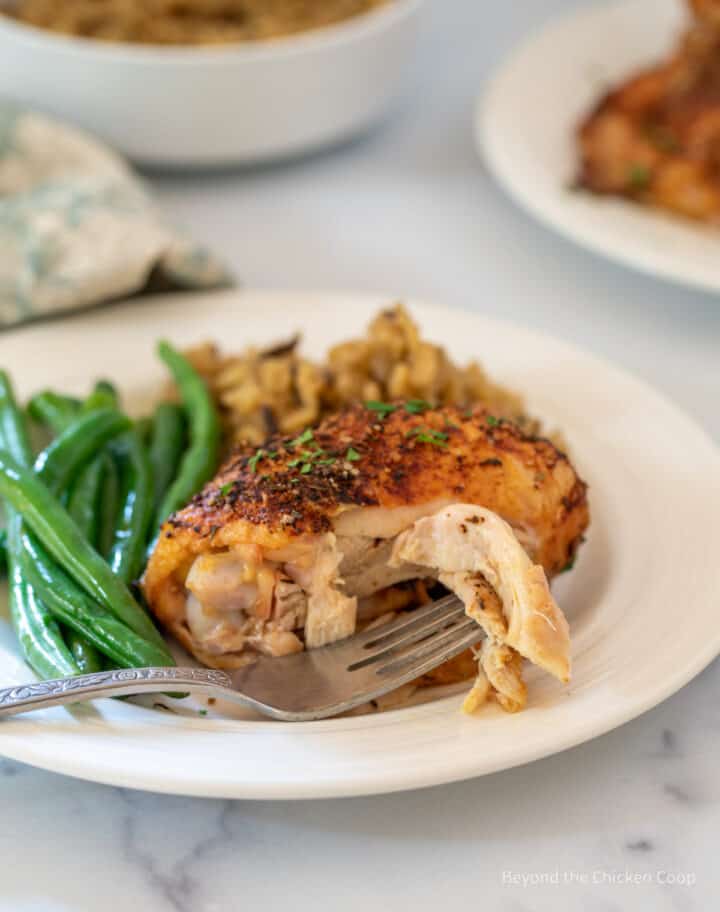 Oven Baked Chicken Thighs - Beyond The Chicken Coop
