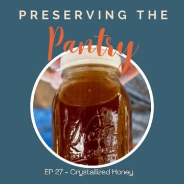 A jar filled with honey.