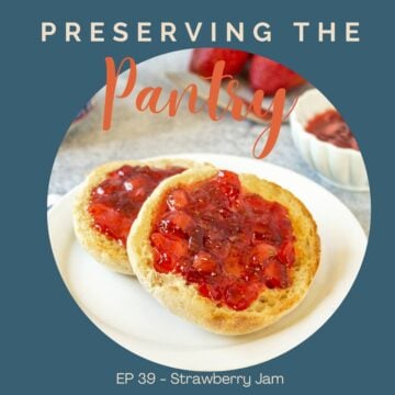 English muffins topped with strawberry jam.