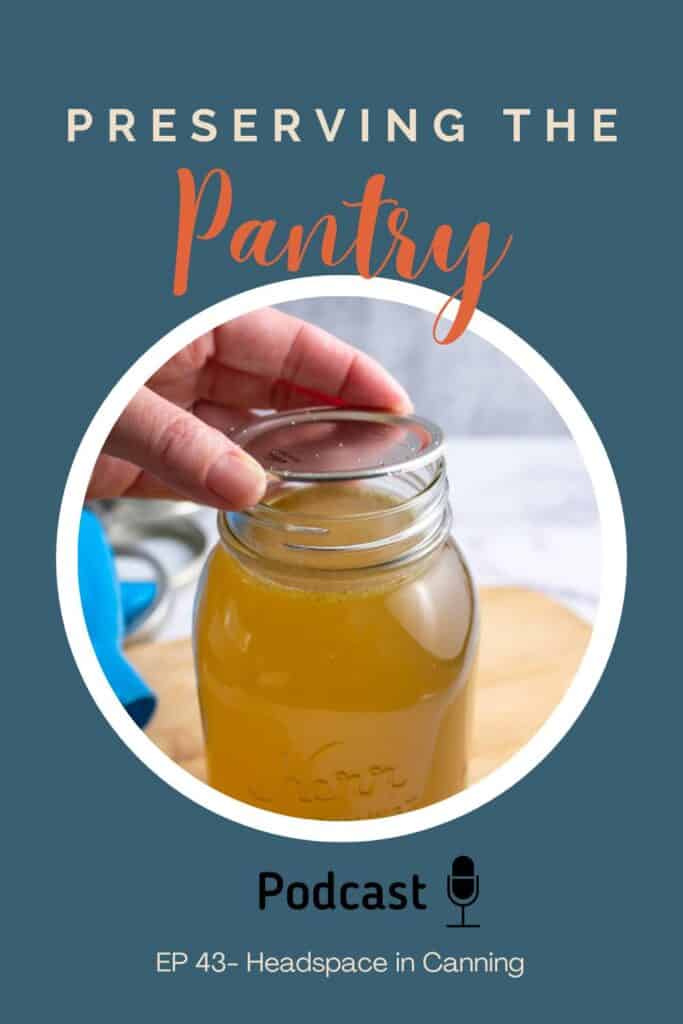 A canning jar filled with broth.