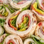 Tortilla wraps filled with turkey and salami.