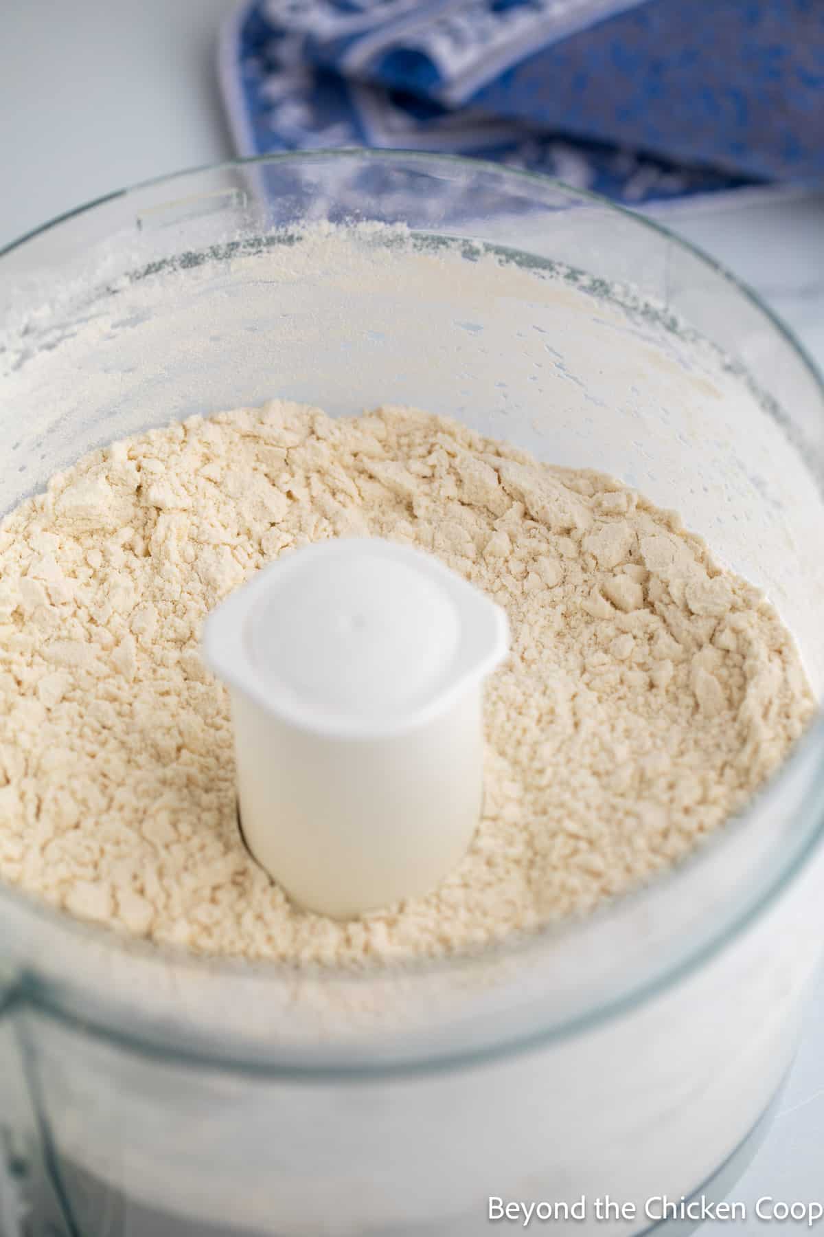 Flour in a mixing bowl. 