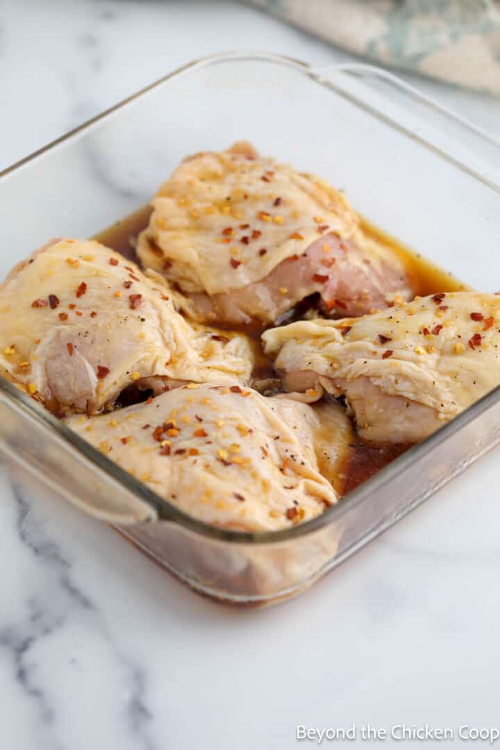 Baked Honey Chicken Thighs - Beyond The Chicken Coop