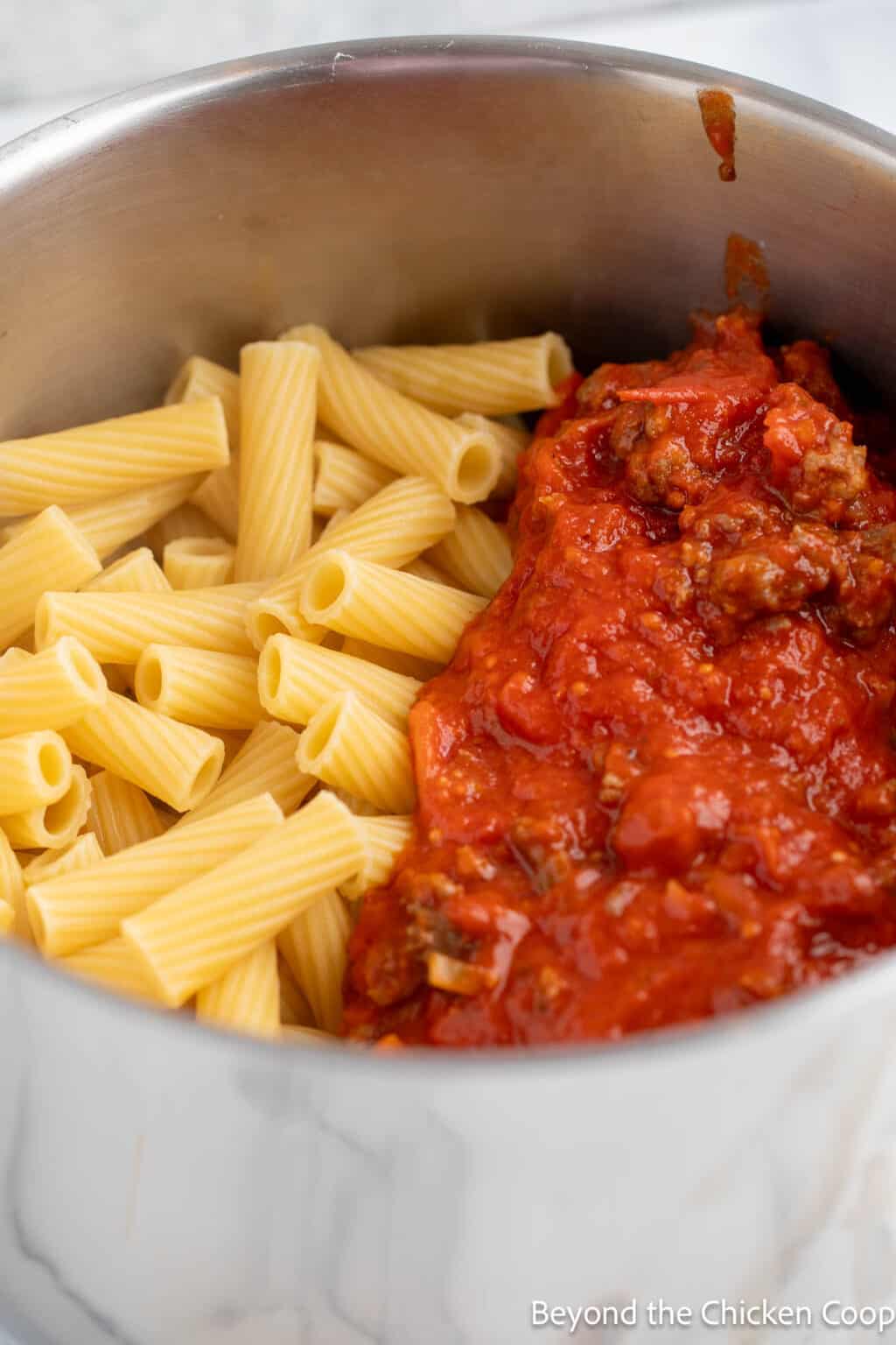 Baked Rigatoni with Sausage Beyond The Chicken Coop