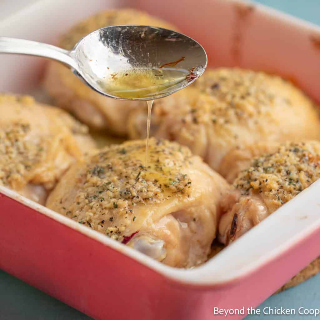 Garlic Butter Chicken Thighs - Beyond The Chicken Coop