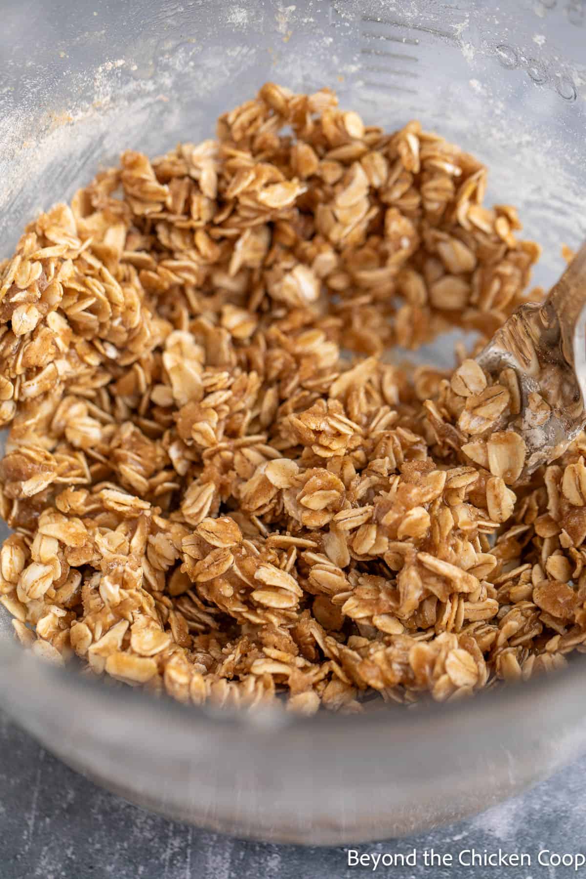 Oat topping for a fruit crisp. 