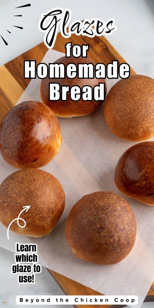 Round dinner rolls displayed in a circle.