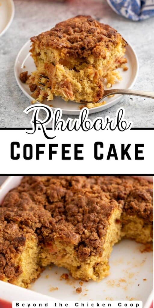 Coffee cake topped with a crumb topping.