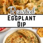 Eggplant dip with paprika.