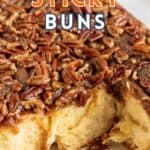 Cinnamon rolls with pecans.